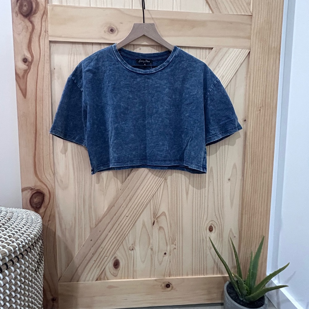 Emory Park Blue Cropped T-Shirt